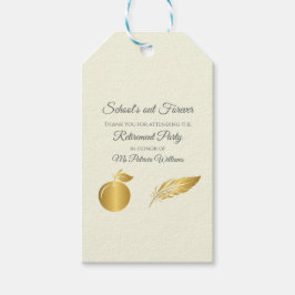 Etiquetas Para Regalos Maestros elegantes Fiesta de Jubilación Pastel de 