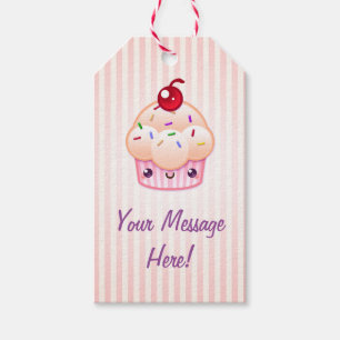 Etiquetas Para Regalos Magdalena de Kawaii (texto de encargo)