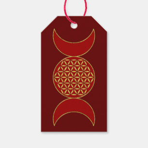 Etiquetas Para Regalos Magia Luna Triple - Flor De Espíritu De Vida 1 Ho