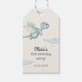 Etiquetas Para Regalos Magical Castle Cute Dragons Niños Cumpleaños