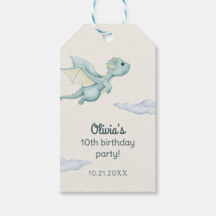Etiquetas Para Regalos Magical Castle Cute Dragons Niños Cumpleaños