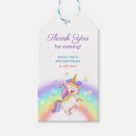 Etiquetas Para Regalos Magical Day Rainbow Stars Unicorn Birthday