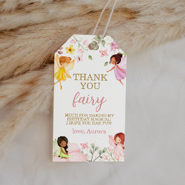 Etiquetas Para Regalos Magical Fairy Floral Birthday Gracias Por Favor