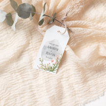 Magical Forest Floral Wedding Favor Gift Tags