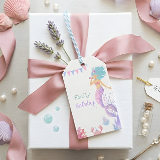 Etiquetas Para Regalos Magical Mermaid Under the Sea Kids Birthday