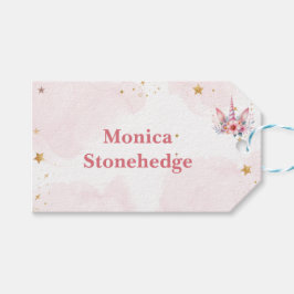 Etiquetas Para Regalos Magnífica magia rosa unicornio niños cumpleaños