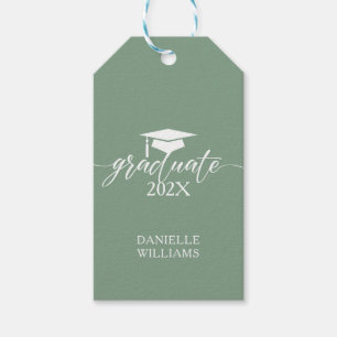 Etiquetas Para Regalos Magnífica Tipografía Blanca En Sage Green Backgrou