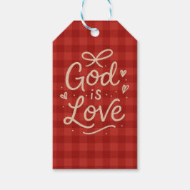 Etiquetas Para Regalos Magnífica tipografía de mano roja al rojo al cuell