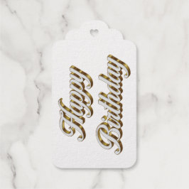 Etiquetas Para Regalos Magnífica tipografía elegante de cumpleaños