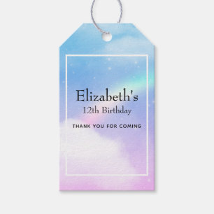 Etiquetas Para Regalos Magníficas nubes pastorales y arcoiris gracias