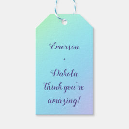 Etiquetas Para Regalos Magnificent Pastel Rainbow Wedding