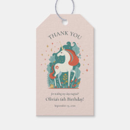 Etiquetas Para Regalos Magnífico cumpleaños de Unicornio gracias