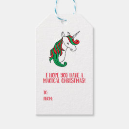 Etiquetas Para Regalos Magníficos Navidades de unicornio