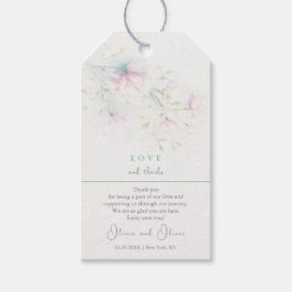 Etiquetas Para Regalos Magnolia rosa Boda amor y gracias