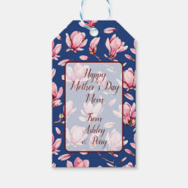 Etiquetas Para Regalos Magnolias acuarelas