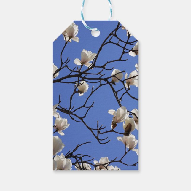 Etiquetas Para Regalos Magnolias florecientes (Anverso)