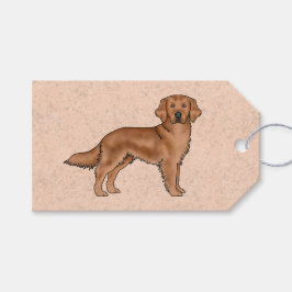 Etiquetas Para Regalos Mahogany Red Golden Retriever Cute Cartoon Dog