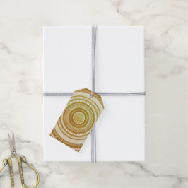 Etiquetas Para Regalos Mandalá de Oro y Brillo