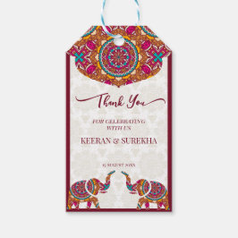 Etiquetas Para Regalos Mandala rangoli elephant boda favor
