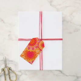 Etiquetas Para Regalos Mandalas superpuestas naranja rosa amarillo