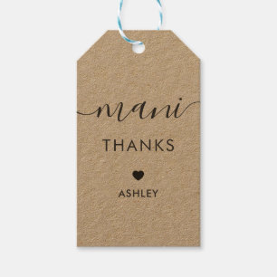Etiquetas Para Regalos Mani Gracias Etiquetas, Manicure Kit Gift Tag, Kra