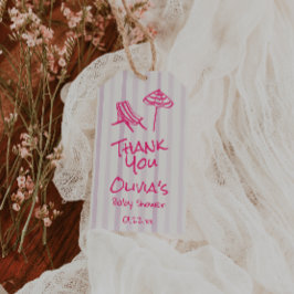 Etiquetas Para Regalos Mano De Verano Dibuja Bebé Rosa A Bordo En Baby Sh