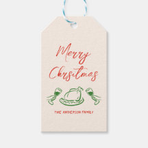 Mano verde rojo vintage retro dibujada Feliz Navid