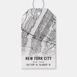 Etiquetas Para Regalos Mapa de Nueva York Favor de la boda