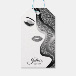 Etiquetas Para Regalos Maquillaje con efecto purpurina