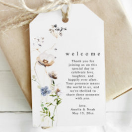Etiquetas Para Regalos Marca de regalo de bienvenida de Boda de flores si
