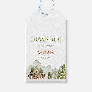 Etiquetas Para Regalos Marcas de Baby Shower Favor de Woodland Nature Adv