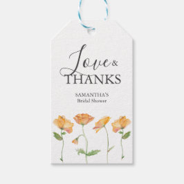 Etiquetas Para Regalos Marcas de Naranja de color de agua de ducha de nov