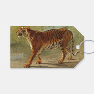 Etiquetas Para Regalos Marcha del Tigre Real (por Rosa Bonheur)