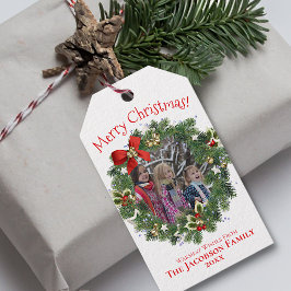 Etiquetas Para Regalos Marco de foto de corteza blanca para navidad