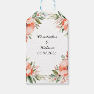 Etiquetas Para Regalos Marco floral de acuarela elegante