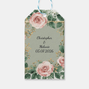 Etiquetas Para Regalos Marco floral de acuarela elegante