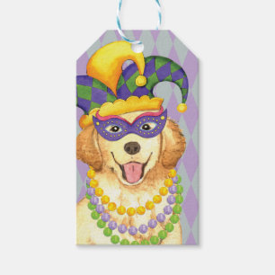 Etiquetas Para Regalos Mardi Gras Golden Retriever