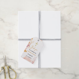 Etiquetas Para Regalos Marea acuarela Primera comunión sagrada gracias