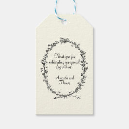 Etiquetas Para Regalos Marfil Gracias a favor de la bandera azul