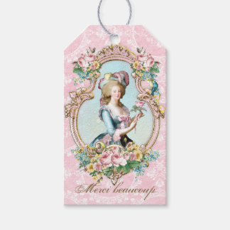 Etiquetas Para Regalos Marie Antoinette French Pink roses portrait