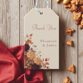 Etiquetas Para Regalos Marigold Rustic Boho Autumn Boda Floral