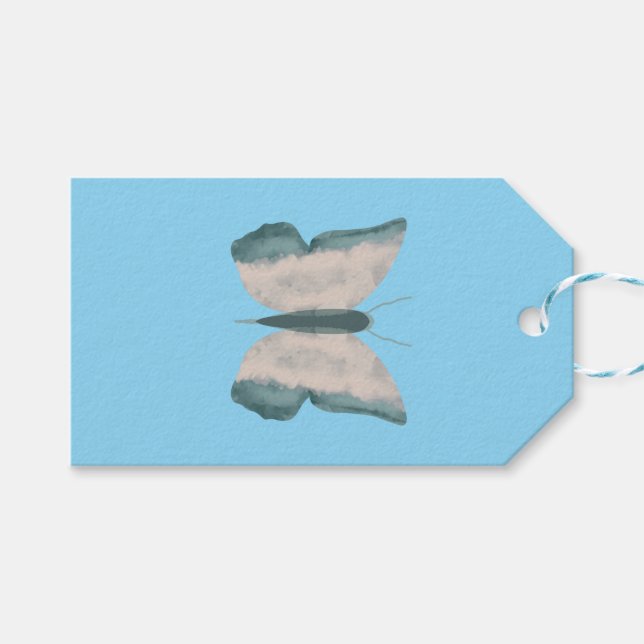 Etiquetas Para Regalos Mariposa abstracta (Frente (Horizontal))
