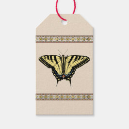 Etiquetas Para Regalos Mariposa de cola de cerda amarilla del suroeste