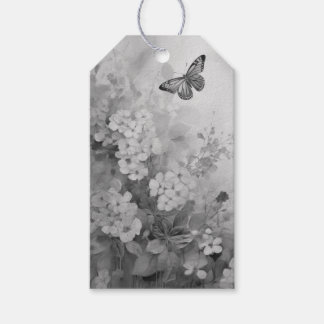 Etiquetas Para Regalos Mariposa de negro y blanco