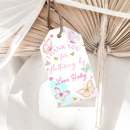 Etiquetas Para Regalos Mariposa Gracias Por Haber Fluido El Cumpleaños De