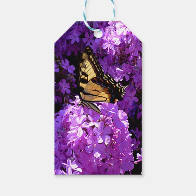 Etiquetas Para Regalos Mariposa y Phlox (Anverso)