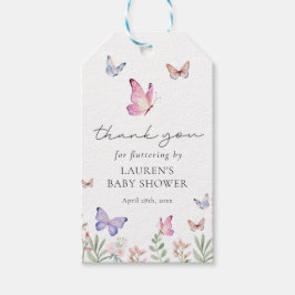 Etiquetas Para Regalos Mariposas de color de agua Baby Shower Favor
