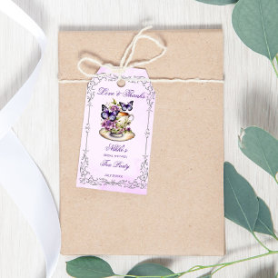 Etiquetas Para Regalos Mariposas moradas fiesta de té de novia victoriano