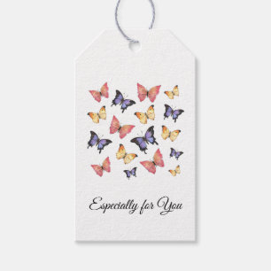 Etiquetas Para Regalos Mariposas Moradas Rosa Escritura Moderna 