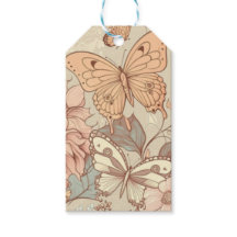 Mariposas y flores pastel